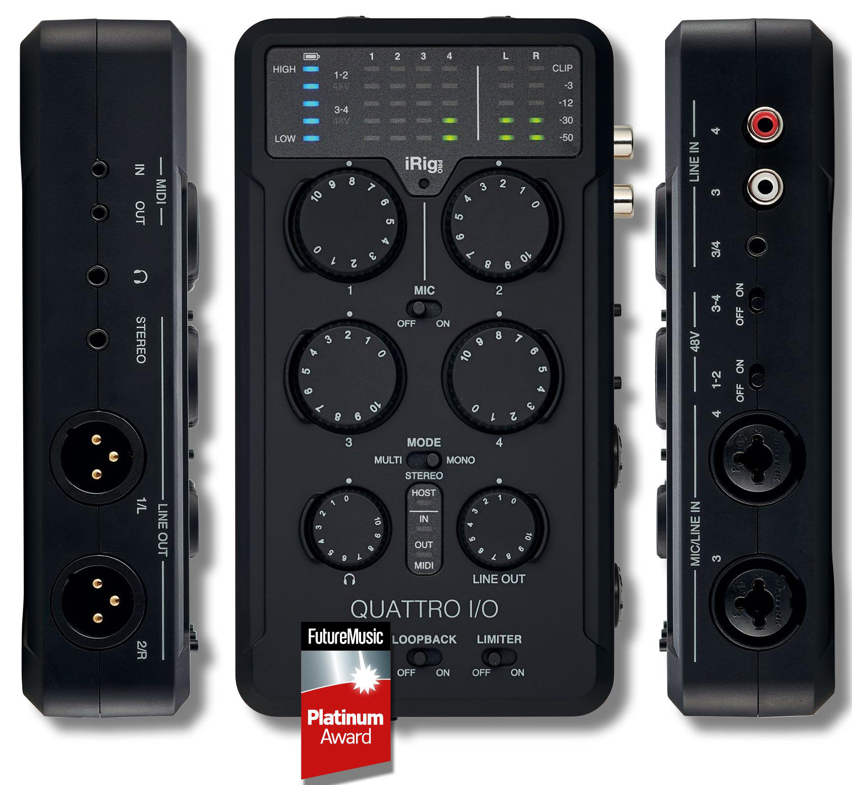 Amazon.com: iRig Pro Quattro IO Deluxe with iRig XY mics